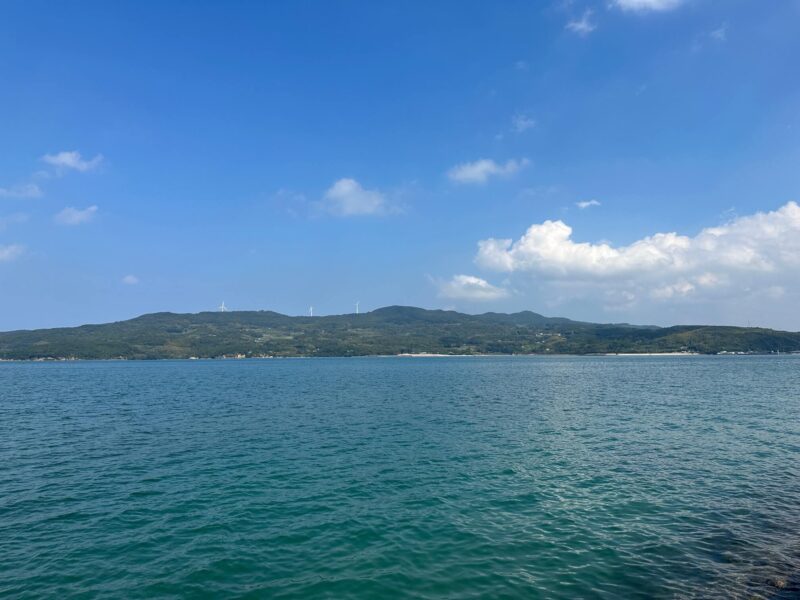 伊上海浜公園オートキャンプ場からの海