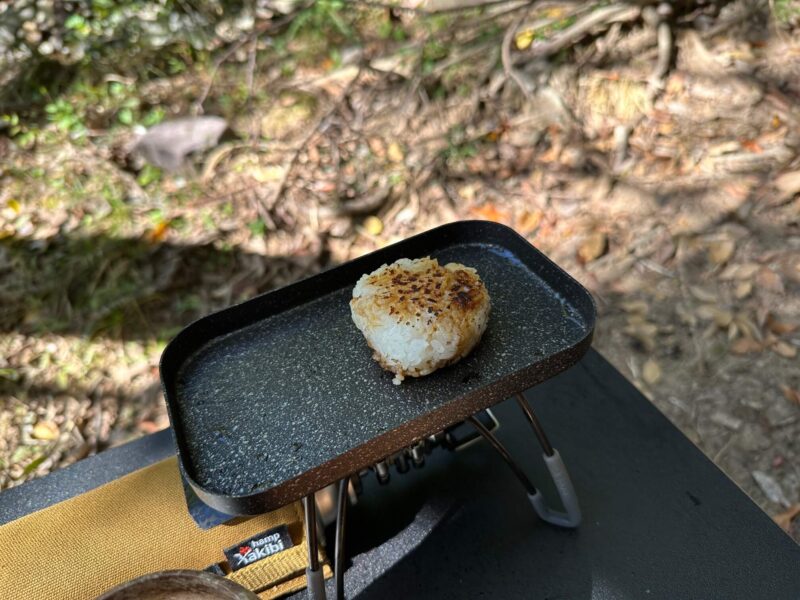 深坂自然の森で焼きおにぎり